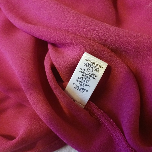 Cato • Women's Magenta Pink High-Low Puff Sleeve Tunic Top - Picture 8 of 14